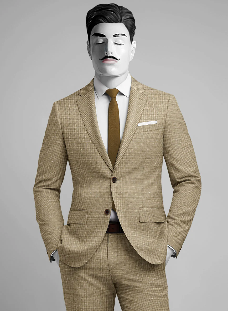 Italian Wool Linen Basket Weave Inol Jacket - Image 2