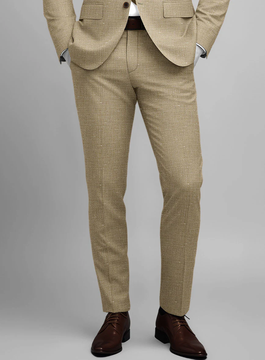 Italian Wool Linen Basket Weave Inol Suit - Image 6