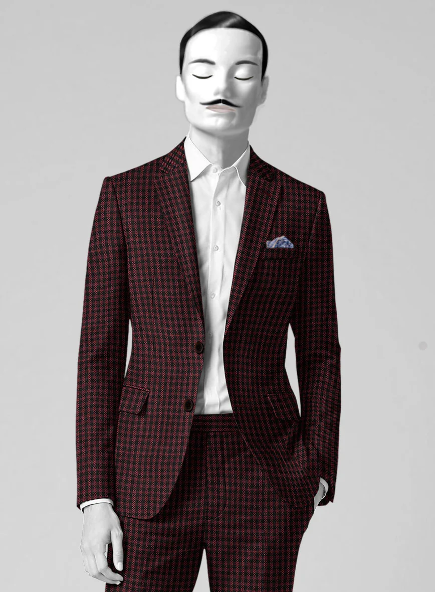 Italian Wool Linen Cashmere Figaro Houndstooth Jacket - Image 2