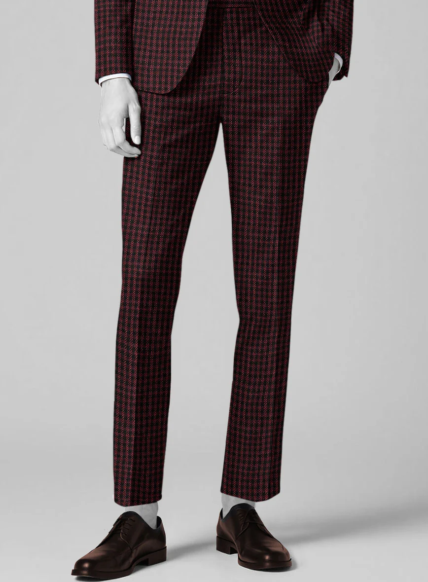 Italian Wool Linen Cashmere Figaro Houndstooth Suit - Image 5