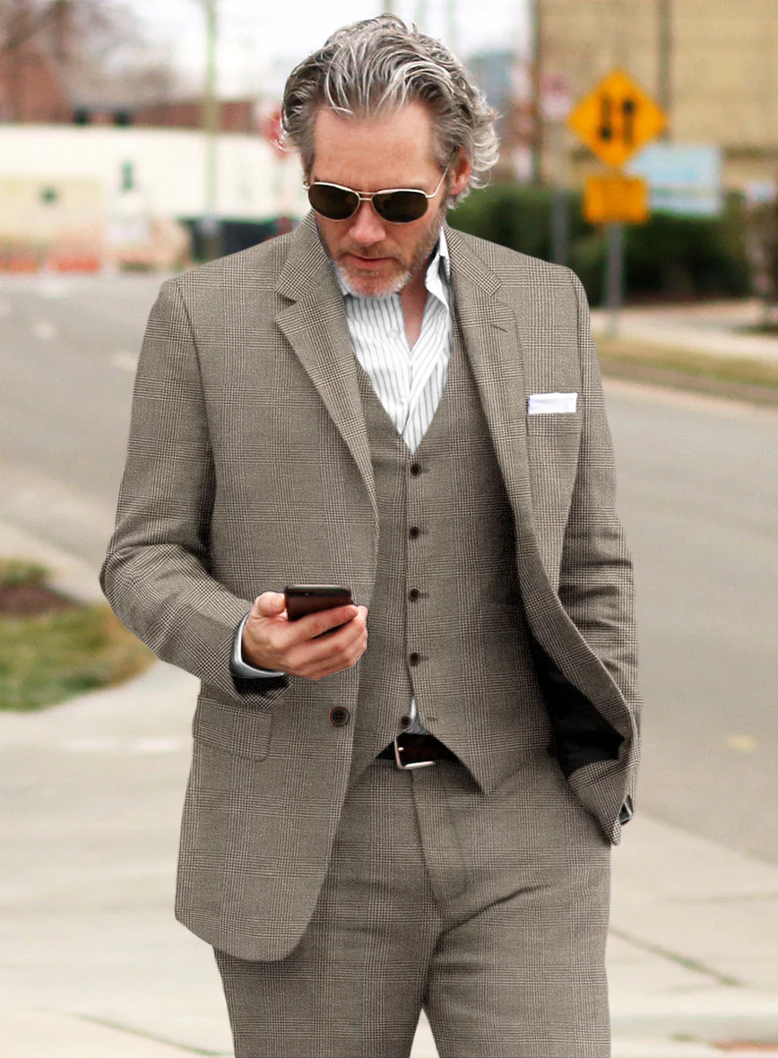 Italian Wool Linen Humberto Suit - Image 4
