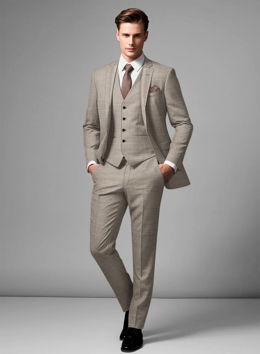 Italian Wool Linen Silk Lycra Erasmo Suit - Image 2