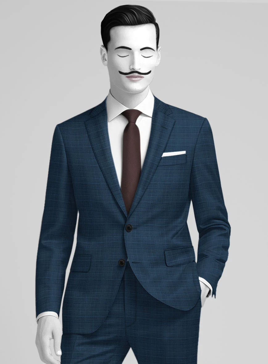 Italian Wool Lycra Giardini Suit - Image 2