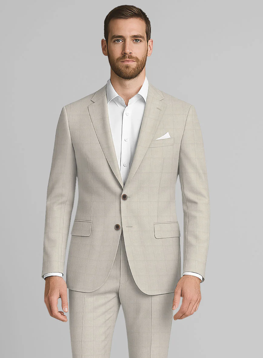 Italian Wool Lycra Norvel Suit - Image 3