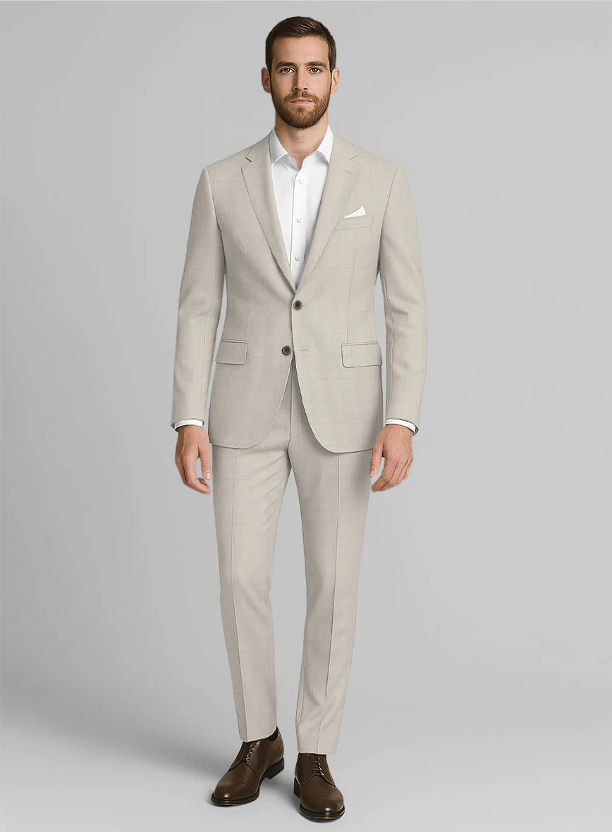 Italian Wool Lycra Norvel Suit - Image 6