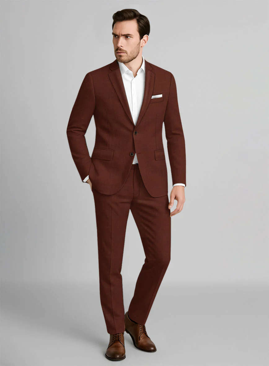 Italian Wool Marrone Suit - Image 6
