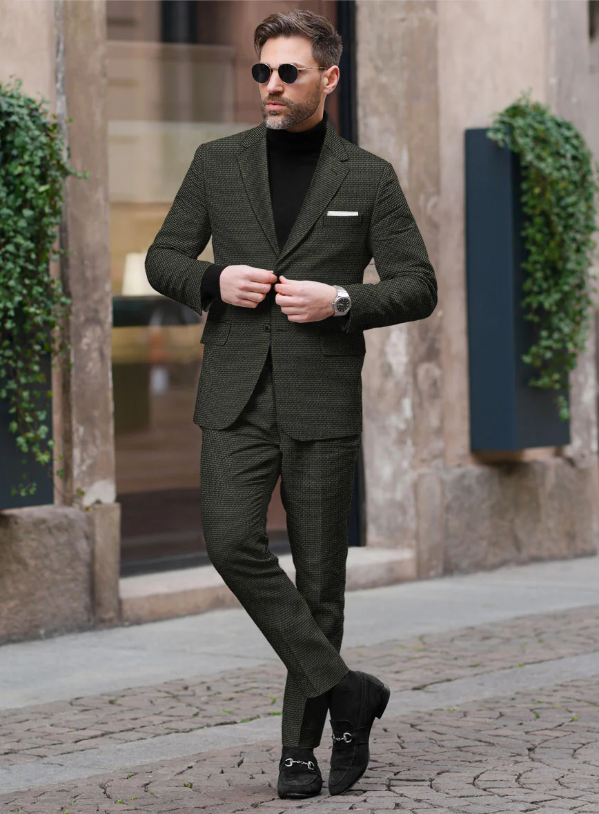 Italian Wool Silk Linen Cristobal Suit - Image 2