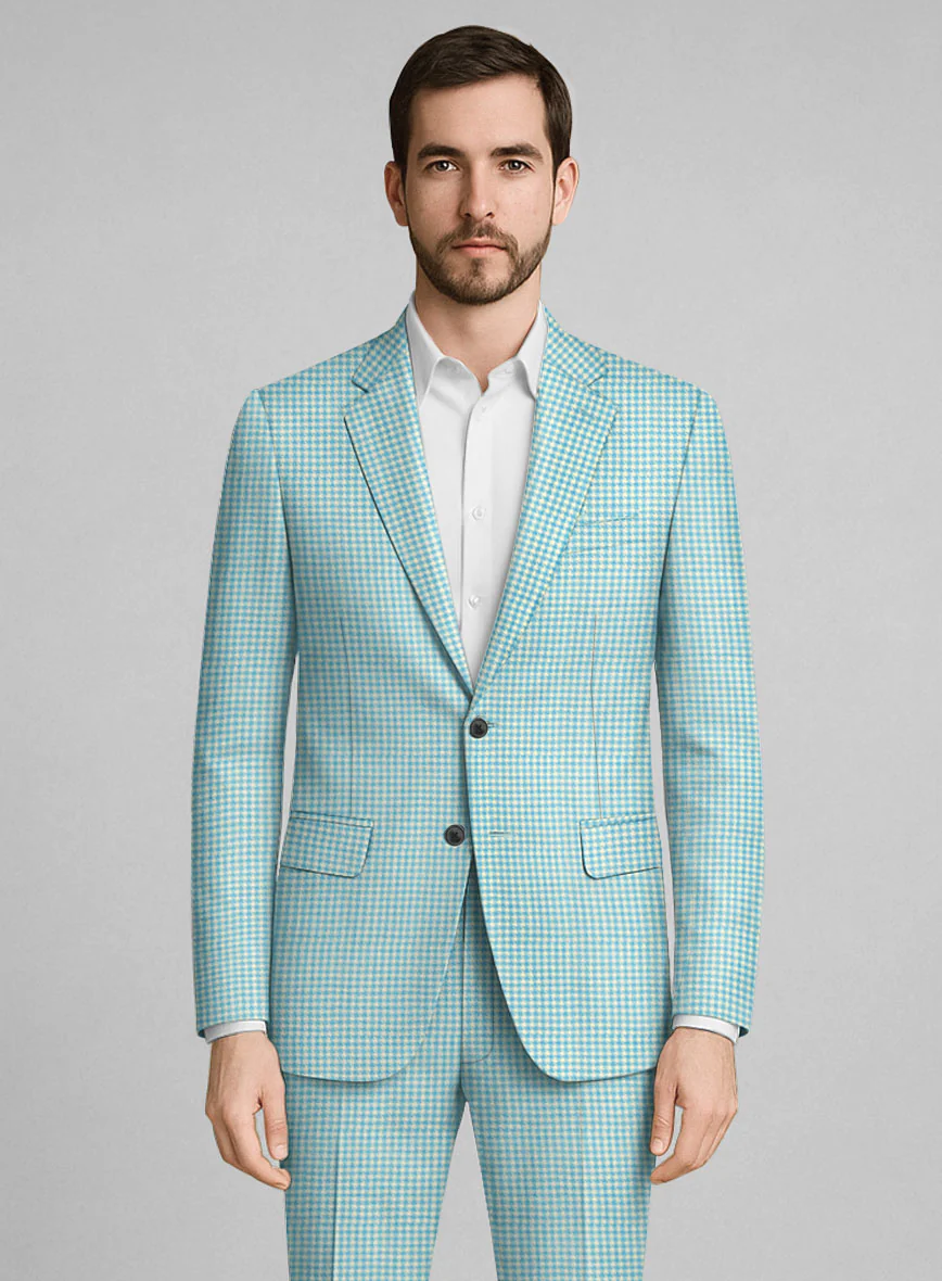 Italian Wool Silk Linen Doviel Suit - Image 3