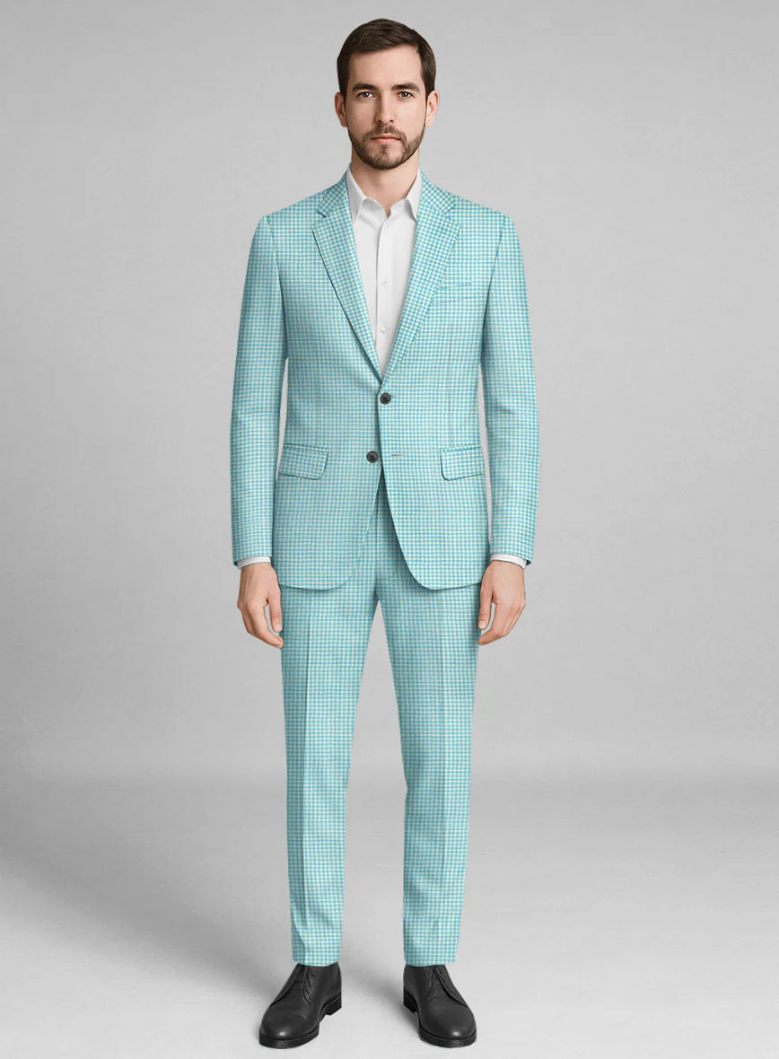 Italian Wool Silk Linen Doviel Suit - Image 6