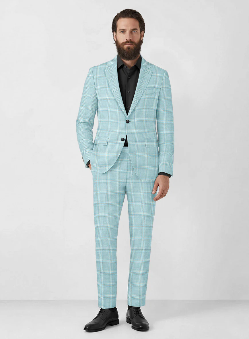 Italian Wool Silk Linen Marvito Suit - Image 6