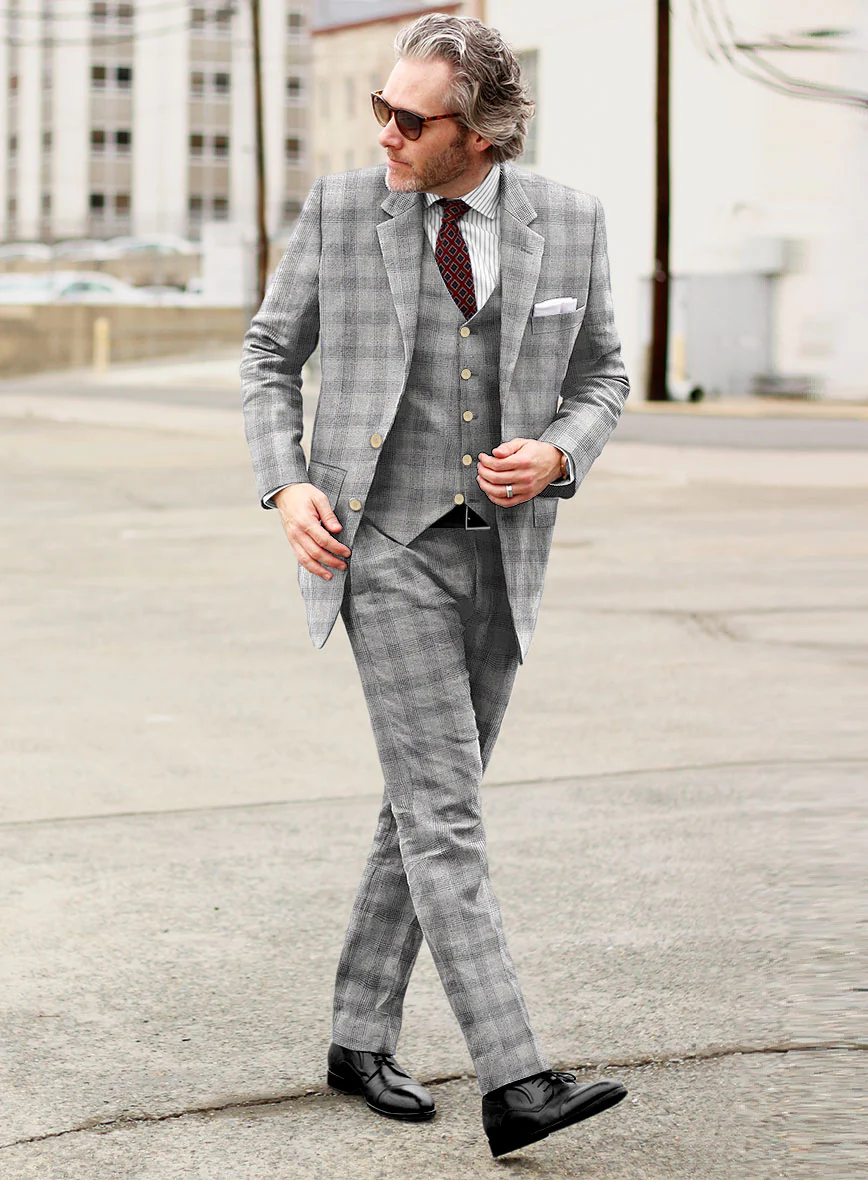 Italian Wool Silk Linen Raimundo Suit - Image 2