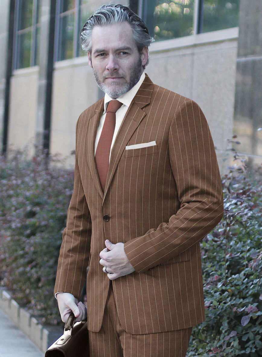 Italian Wool Silk Linen Tiziana Suit - Image 4