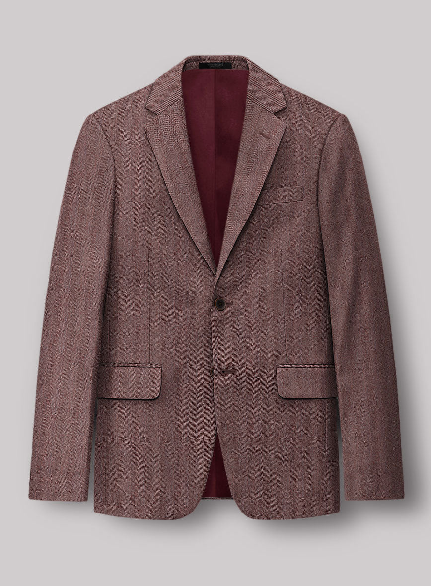 Italian Wool Silk Morwyn Herringbone Jacket