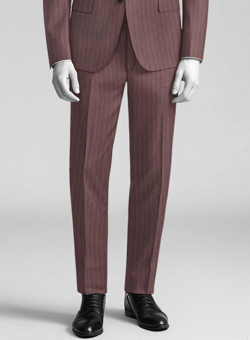 Italian Wool Silk Morwyn Herringbone Suit - Image 5