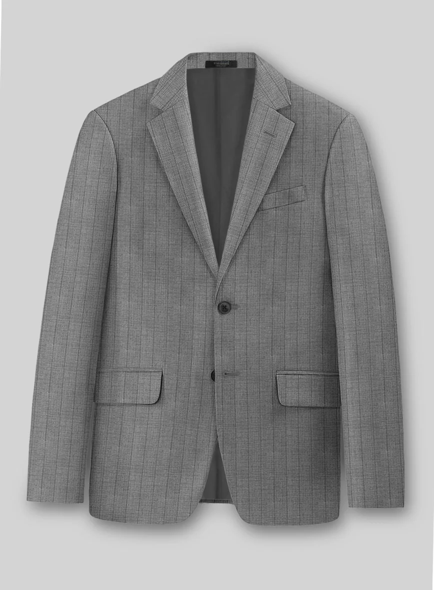 Italian Wool Slate Band Suit - Image 2