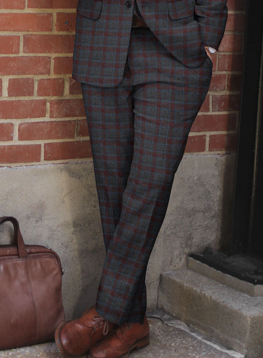 Italian Zaul Checks Tweed Suit - Image 4