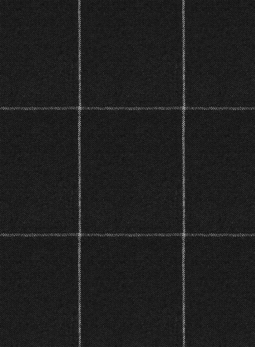 Italian Zergi Black Windowpane Flannel Jacket - Image 2