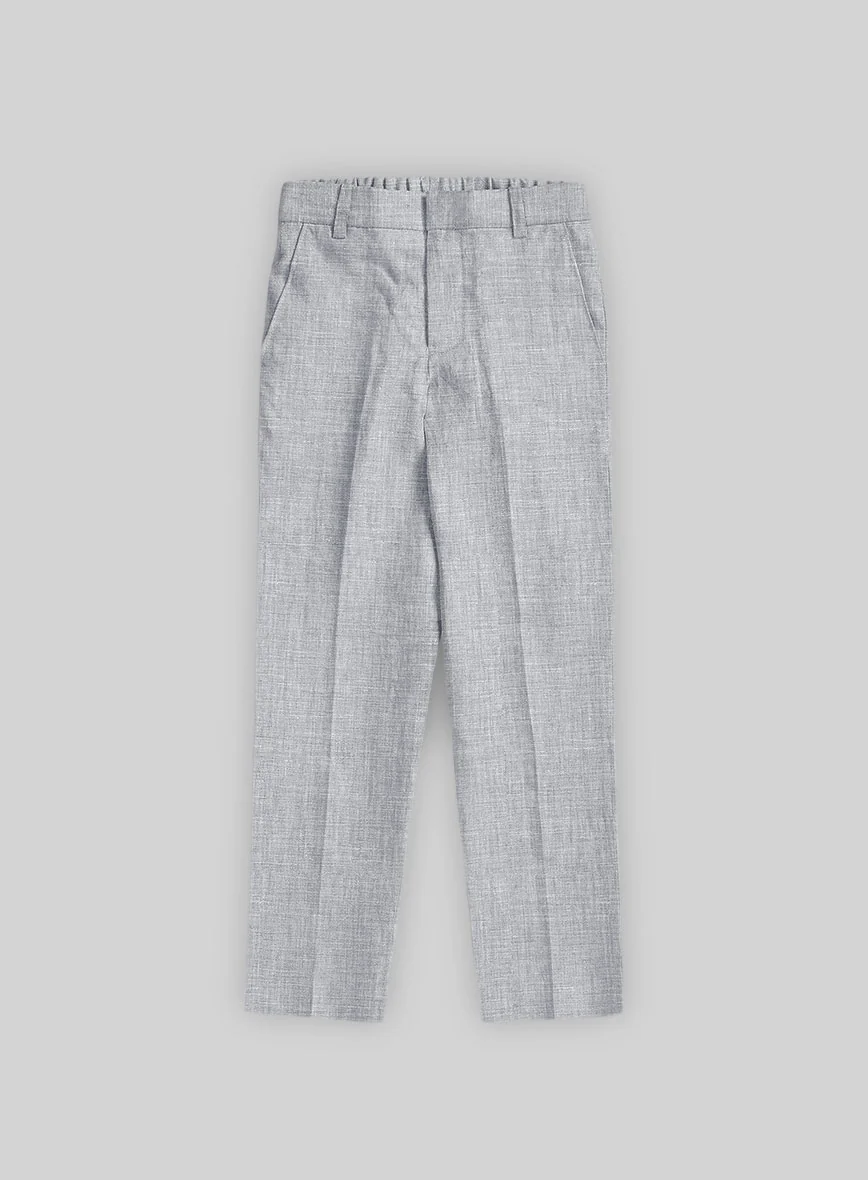 Italian Zod Light Gray Linen Boys Suit - Image 3