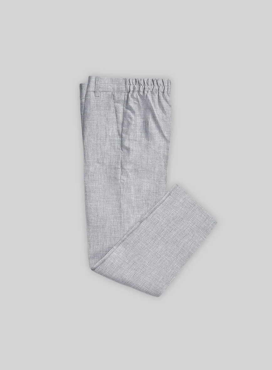 Italian Zod Light Gray Linen Boys Suit - Image 4