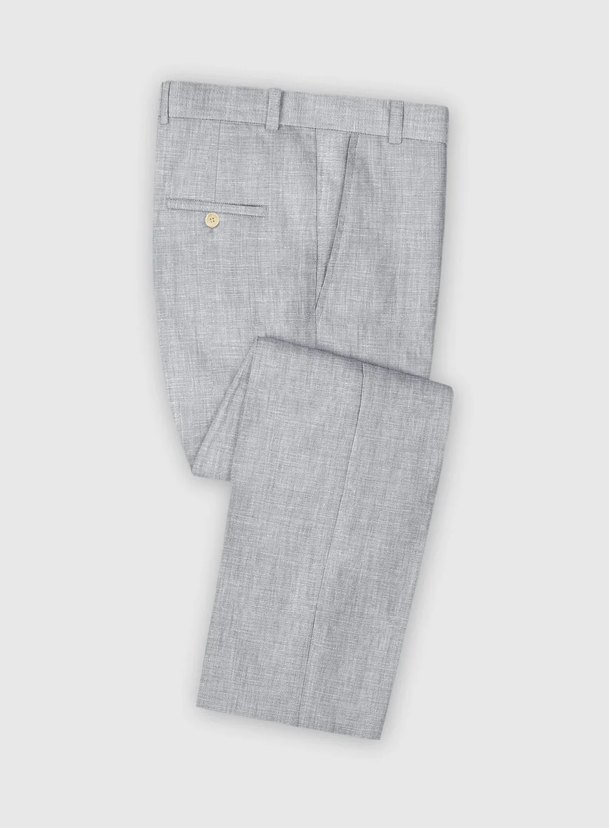 Italian Zod Light Gray Linen Suit - Image 9