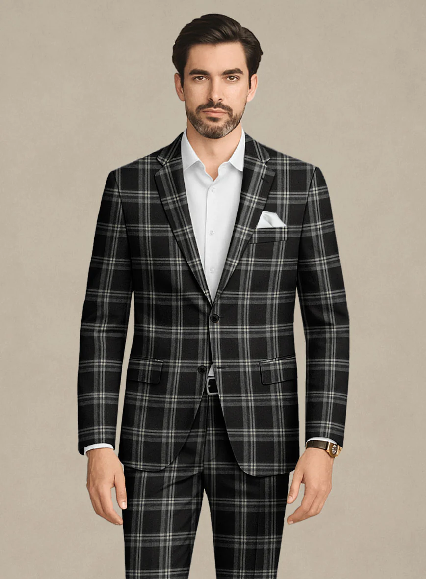 Italiano Murano Oseja Black Wool Linen Silk Jacket - Image 2