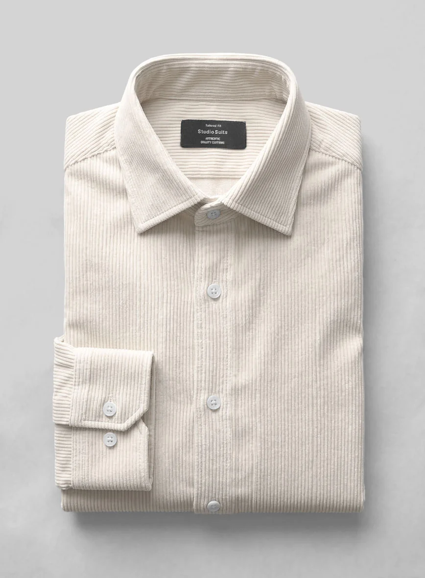 Ivory Corduroy Shirt - Image 2