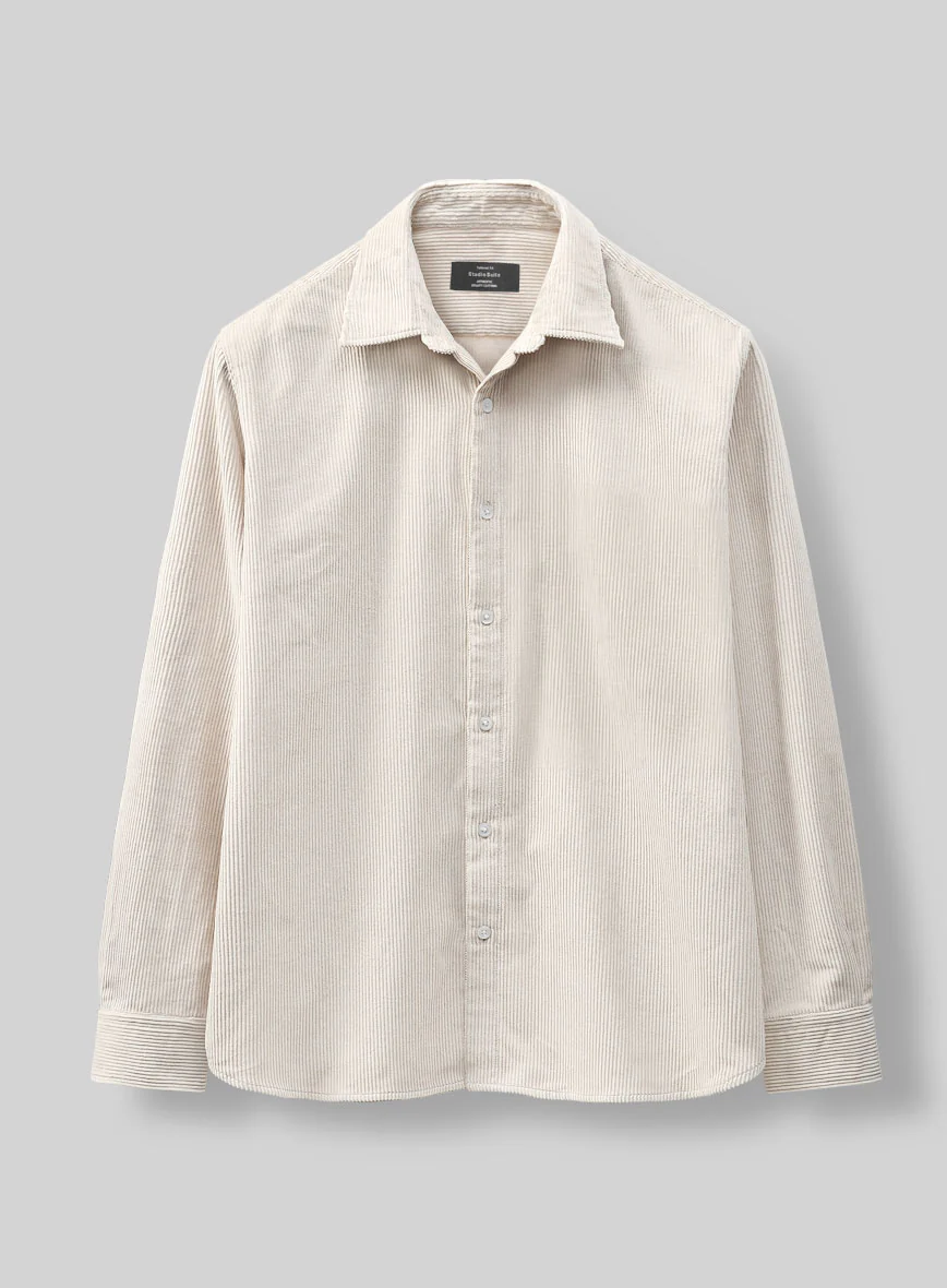 Ivory Corduroy Shirt - Image 3