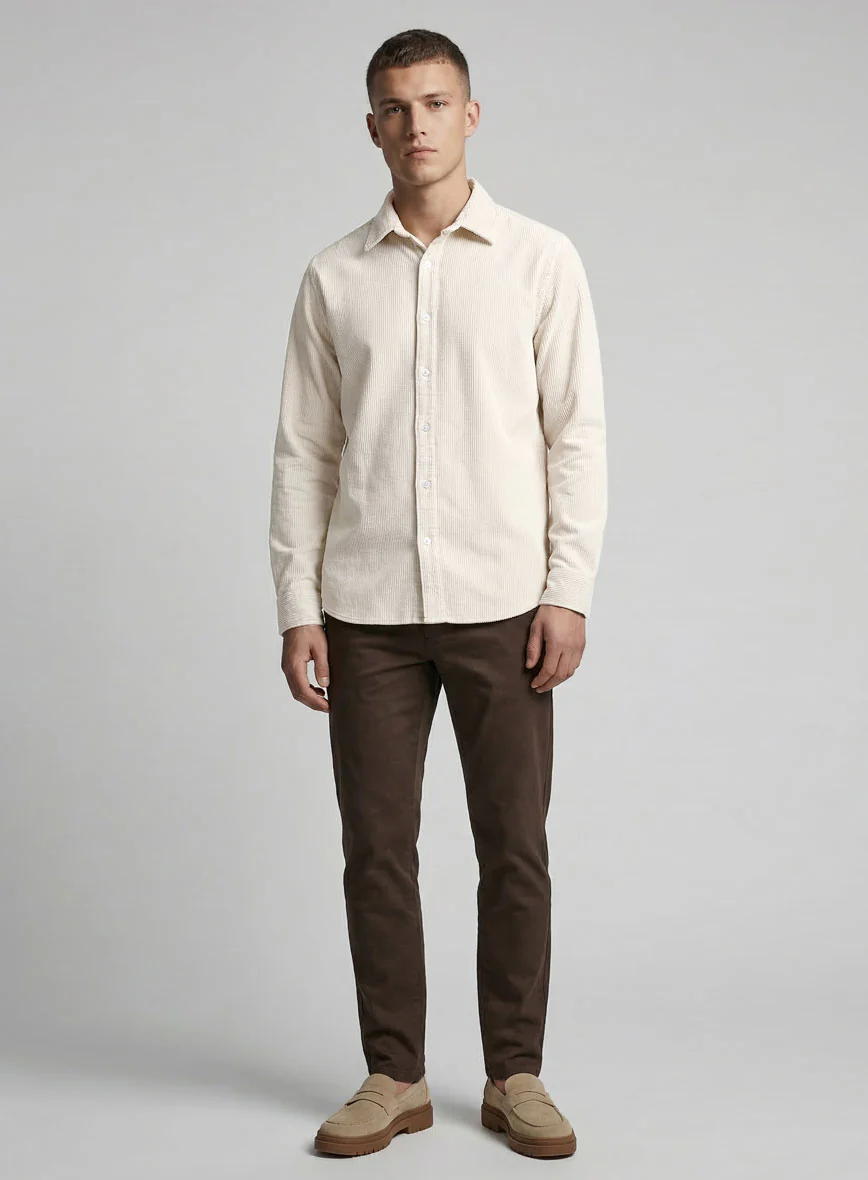 Ivory Corduroy Shirt - Image 4