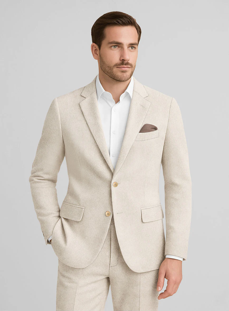 Ivory Corduroy Suit - Image 3