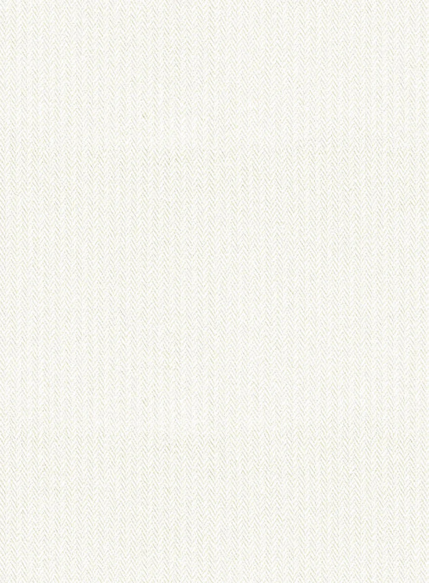 Ivory Herringbone Cotton Shirt - Image 5