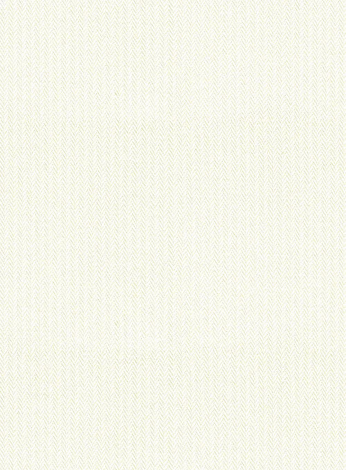 Ivory Herringbone Cotton Shirt - Image 3