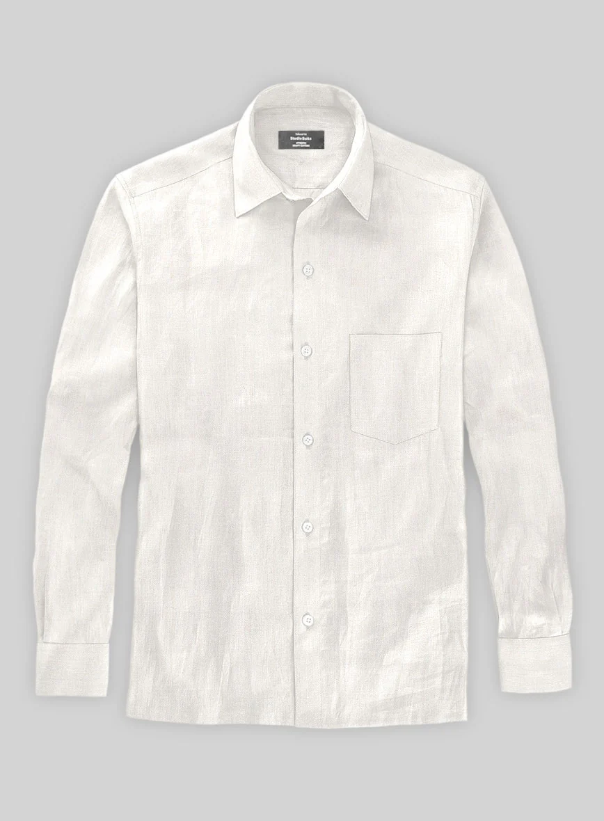 Ivory Linen Shirt - Image 2