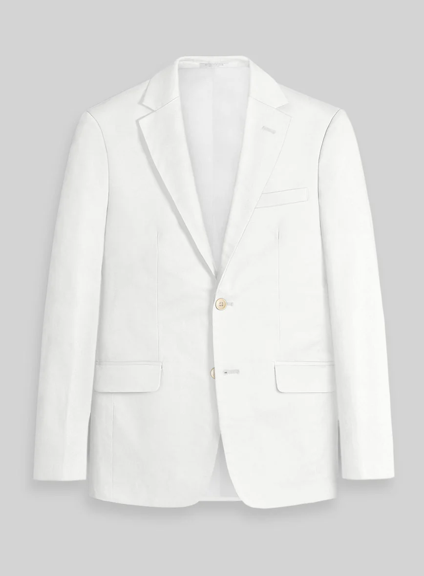 Ivory Napoli Stretch Light Weight Cotton Jacket