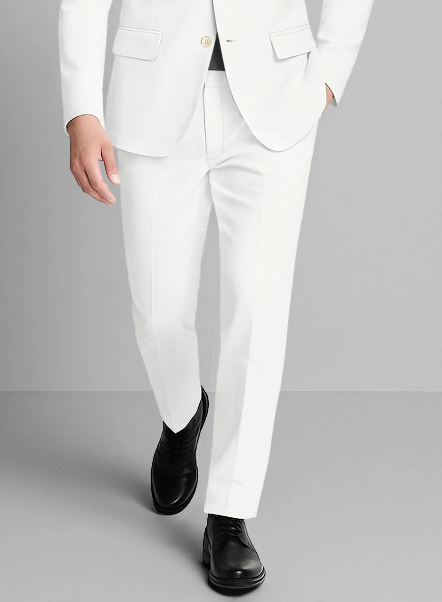Ivory Napoli Stretch Light Weight Cotton Pants - Image 2