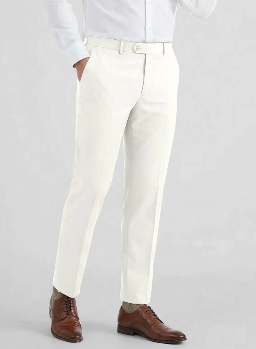 Ivory Wool Pants