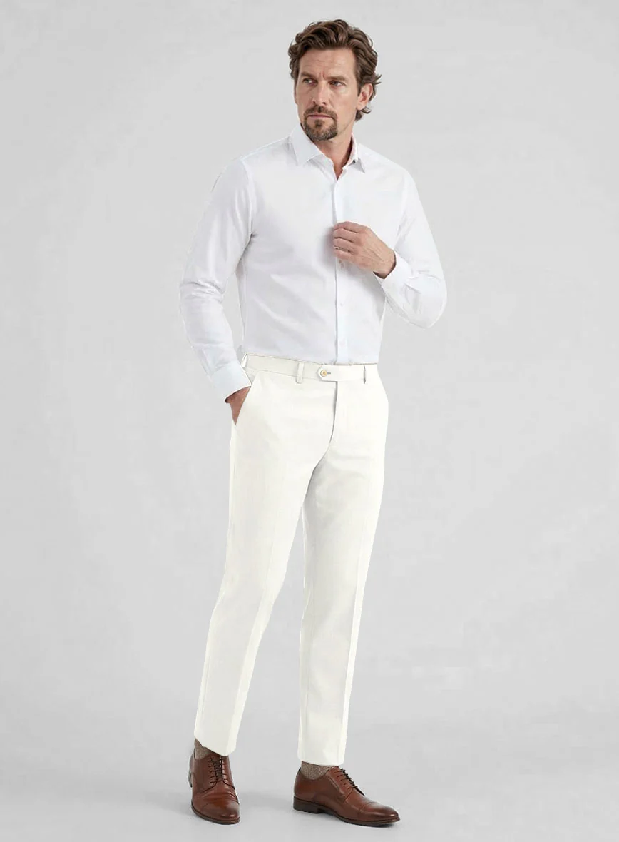Ivory Wool Pants - Image 3