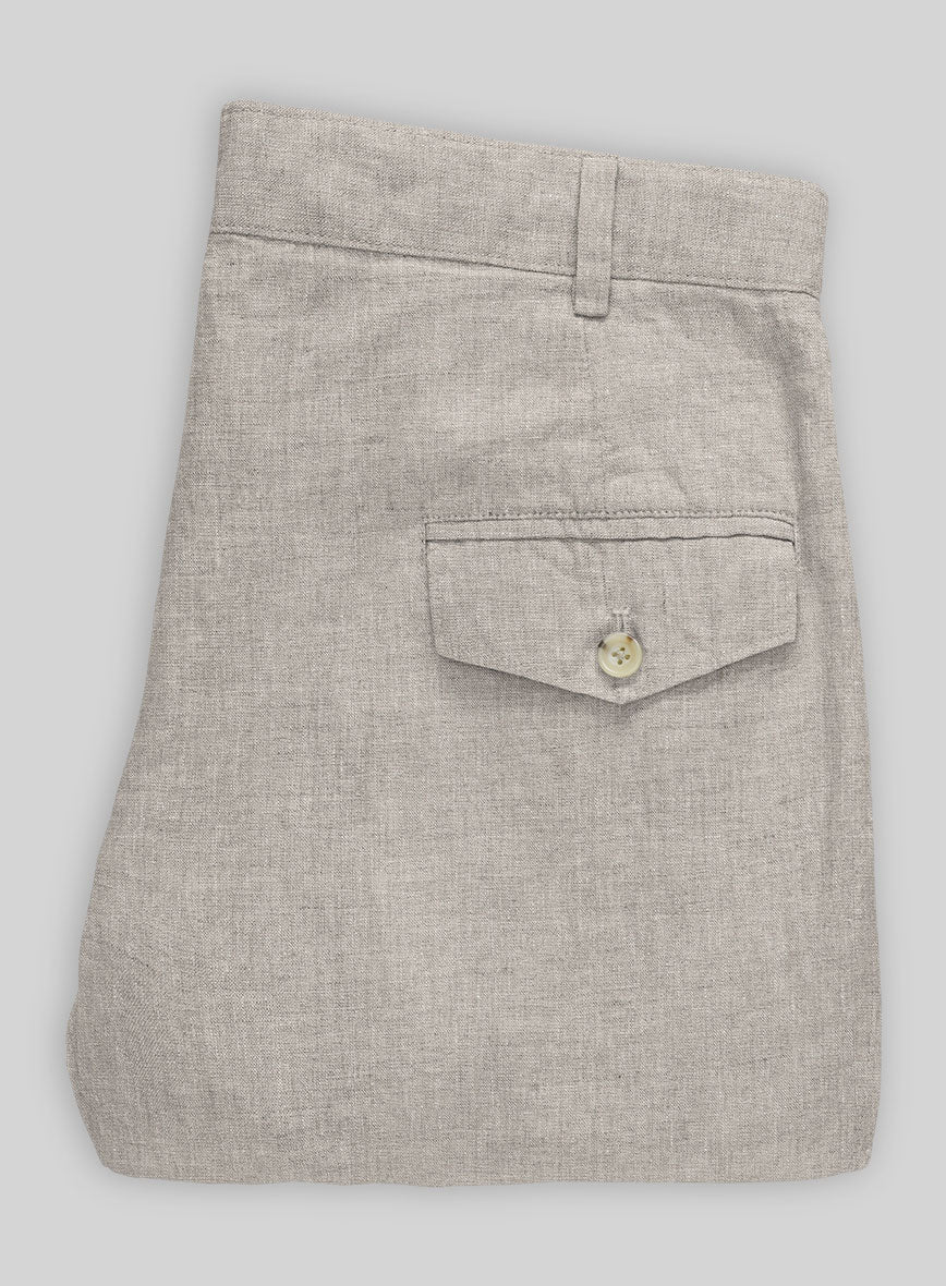 Ivy Beige Linen Cargo Pants - Image 3