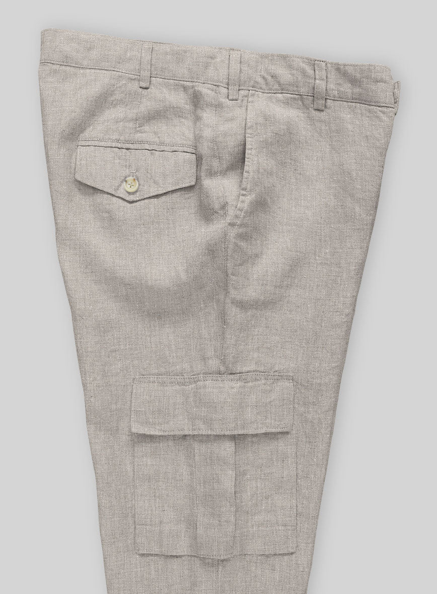 Ivy Beige Linen Cargo Pants - Image 5