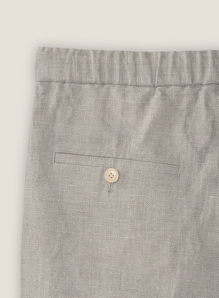 Ivy Beige Linen Shorts - Image 4