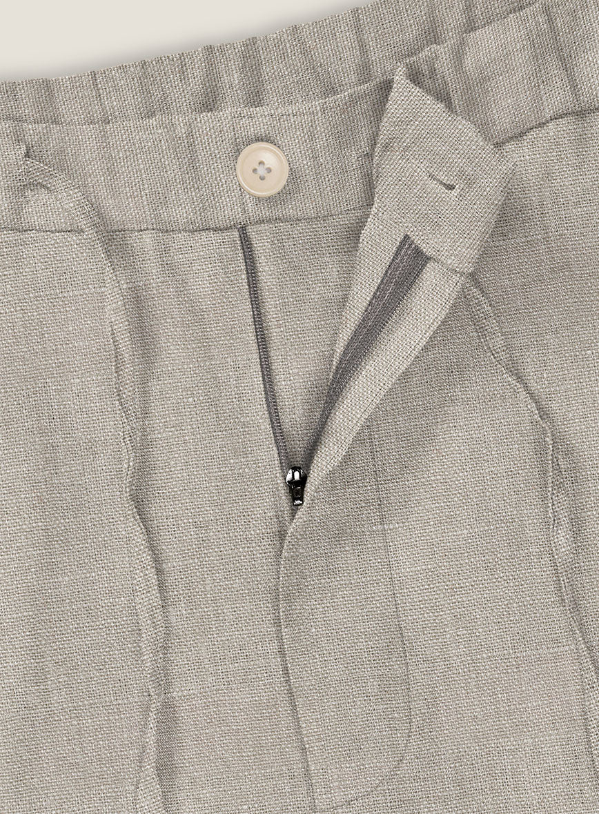 Ivy Beige Linen Shorts - Image 5