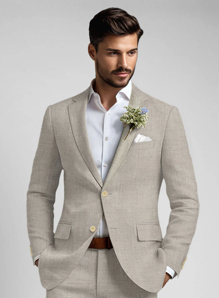 Ivy Beige Linen Jacket - Image 2