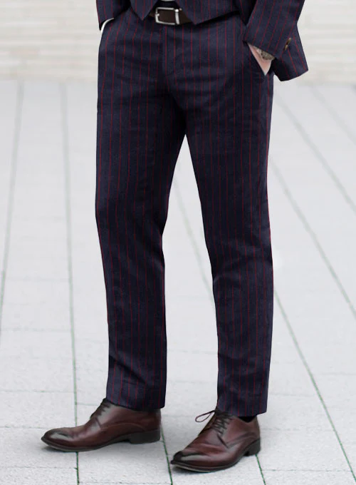 Jail Royal Blue Flannel Wool Pants - Image 3