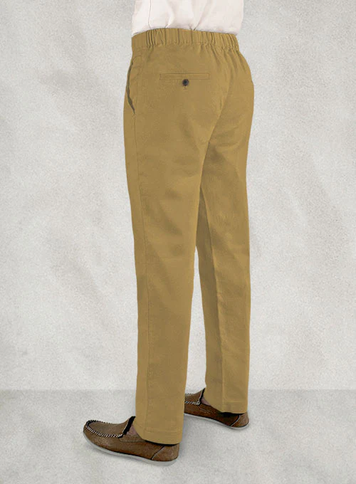Easy Pants Khaki Cotton Canvas - Image 2