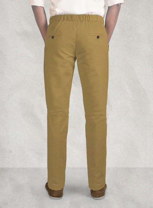 Easy Pants Khaki Cotton Canvas - Image 3