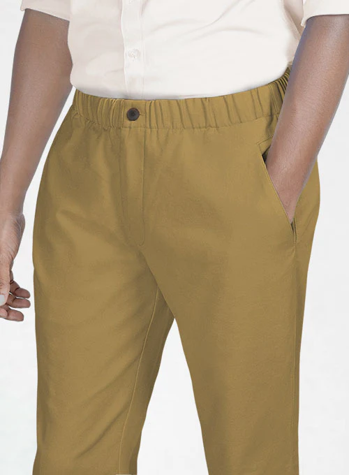 Easy Pants Khaki Cotton Canvas - Image 4