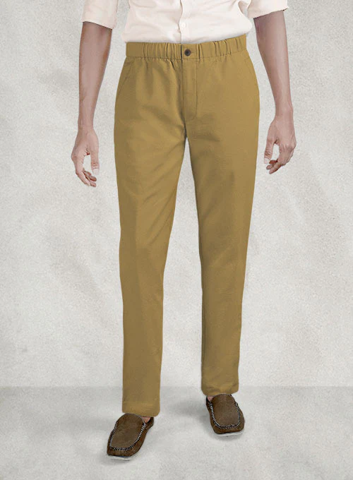 Easy Pants Khaki Cotton Canvas - Image 8