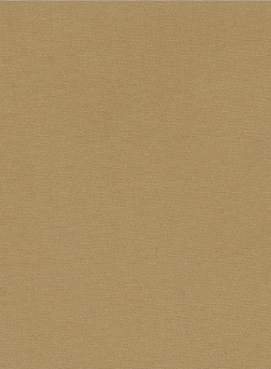 Khaki Feather Cotton Canvas Stretch Suit - Image 6