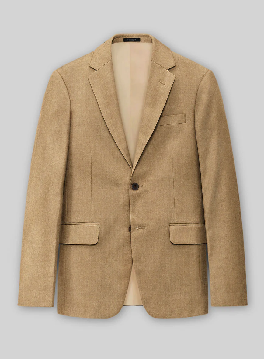 Khaki Flannel Wool Suit - Image 3