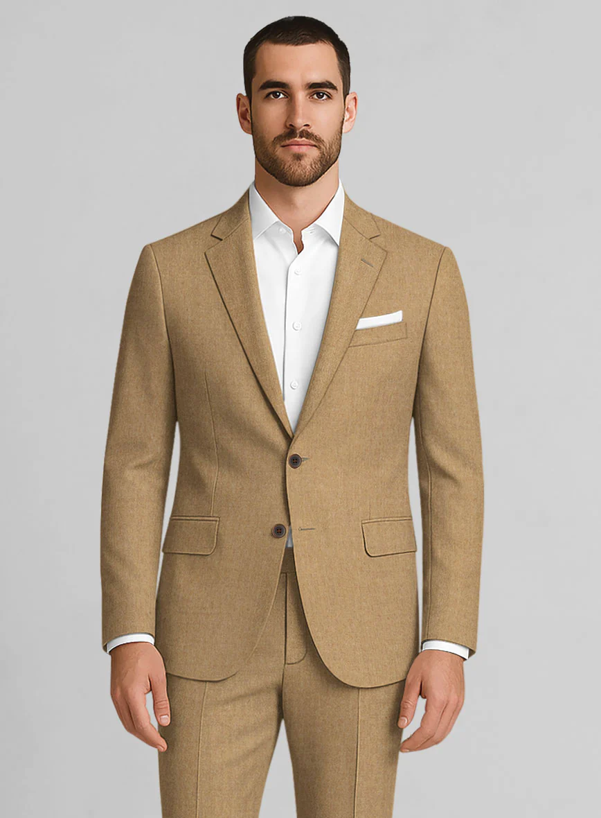 Khaki Flannel Wool Suit - Image 4