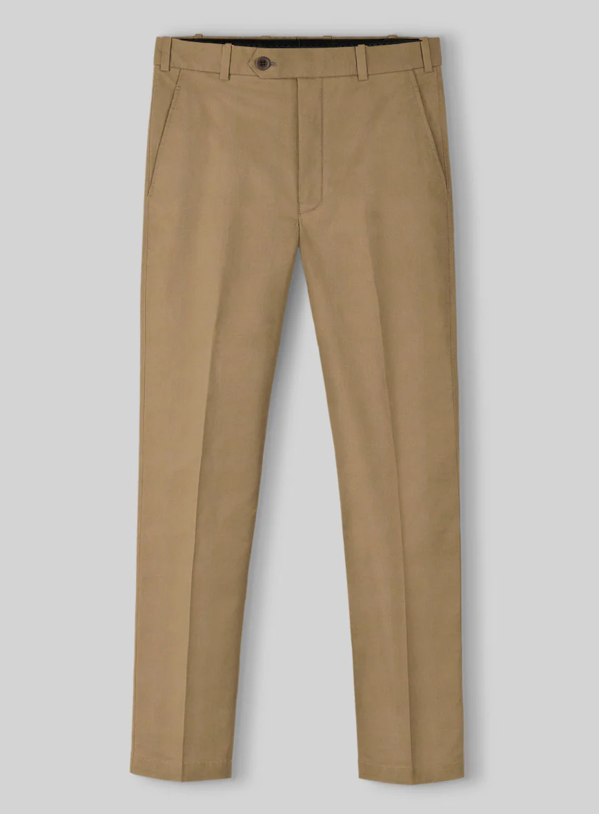 Khaki Napoli Stretch Light Weight Cotton Suit - Image 4